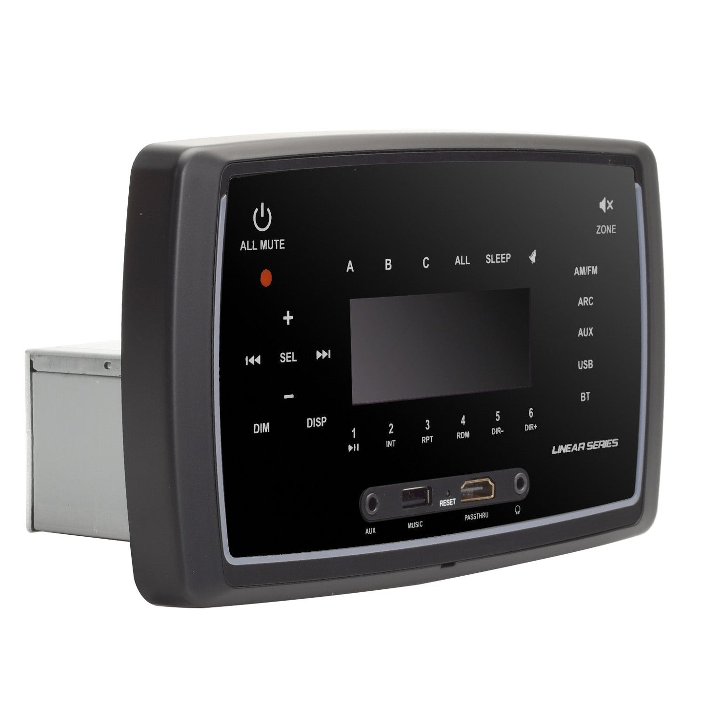 Magnadyne Linear Series RV6400S | Wall Mount Touch Screen Single Din AM/FM/BT/3-Zone Receiver