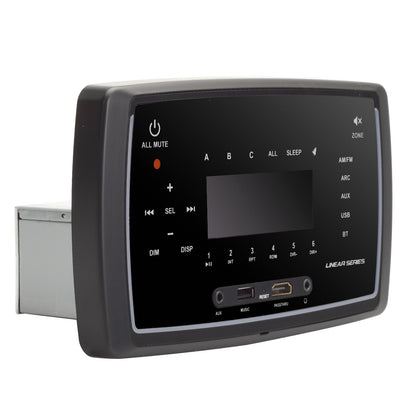 Magnadyne Linear Series RV6400S | Wall Mount Touch Screen Single Din AM/FM/BT/3-Zone Receiver