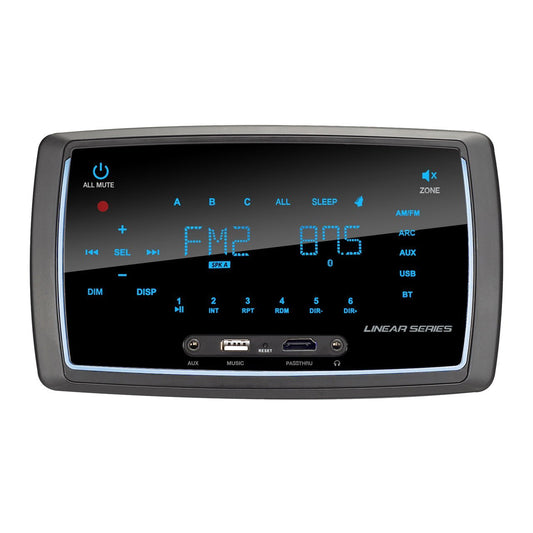 Magnadyne Linear Series RV6400S | Wall Mount Touch Screen Single Din AM/FM/BT/3-Zone Receiver