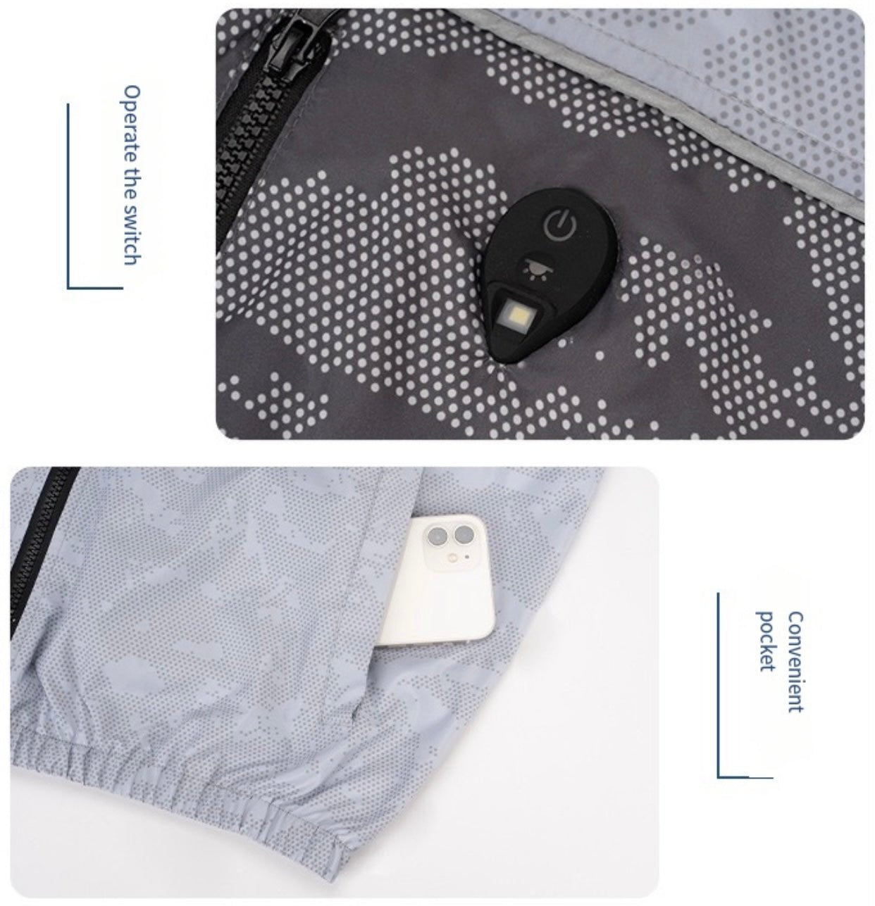 LITEGUEST Cooling Fan Jacket with LED Light Stay Cool for Outdoor - Angler's Pro Tackle & Outdoors