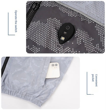 LITEGUEST Cooling Fan Jacket with LED Light Stay Cool for Outdoor - Angler's Pro Tackle & Outdoors