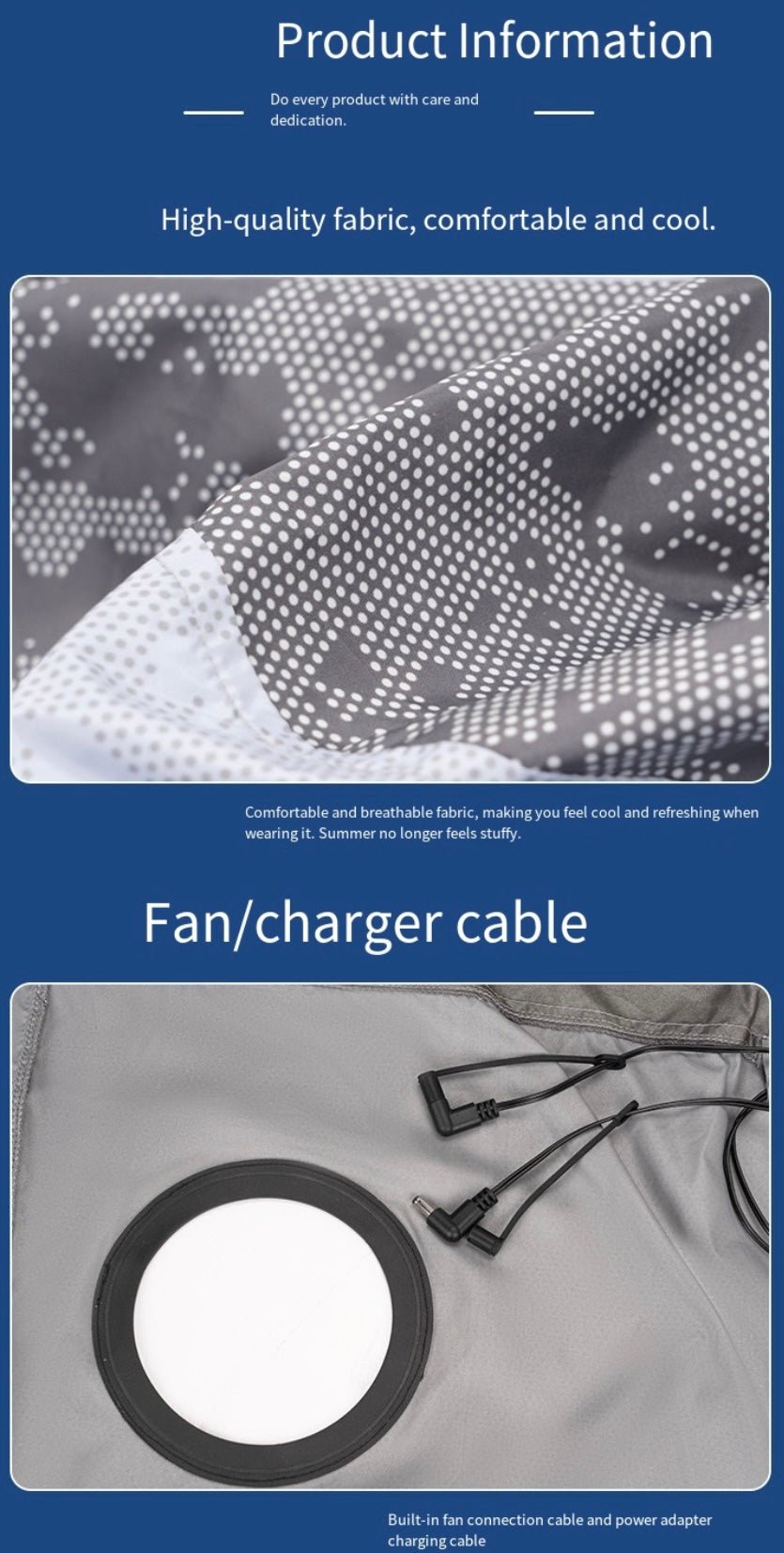 LITEGUEST Cooling Fan Jacket with LED Light Stay Cool for Outdoor - Angler's Pro Tackle & Outdoors