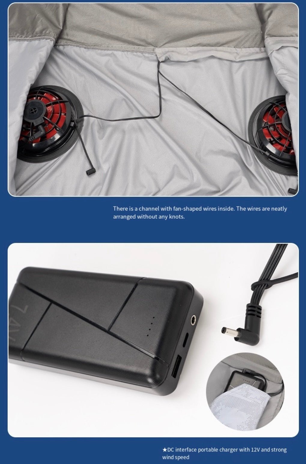 LITEGUEST Cooling Fan Jacket with LED Light Stay Cool for Outdoor - Angler's Pro Tackle & Outdoors