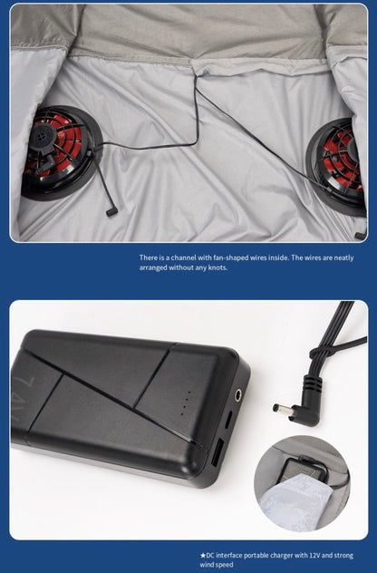 LITEGUEST Cooling Fan Jacket with LED Light Stay Cool for Outdoor - Angler's Pro Tackle & Outdoors