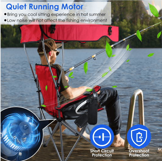 LITEGUEST Cooling Fan Seat Cushion Portable Air Circulation Pad Gear - Angler's Pro Tackle & Outdoors