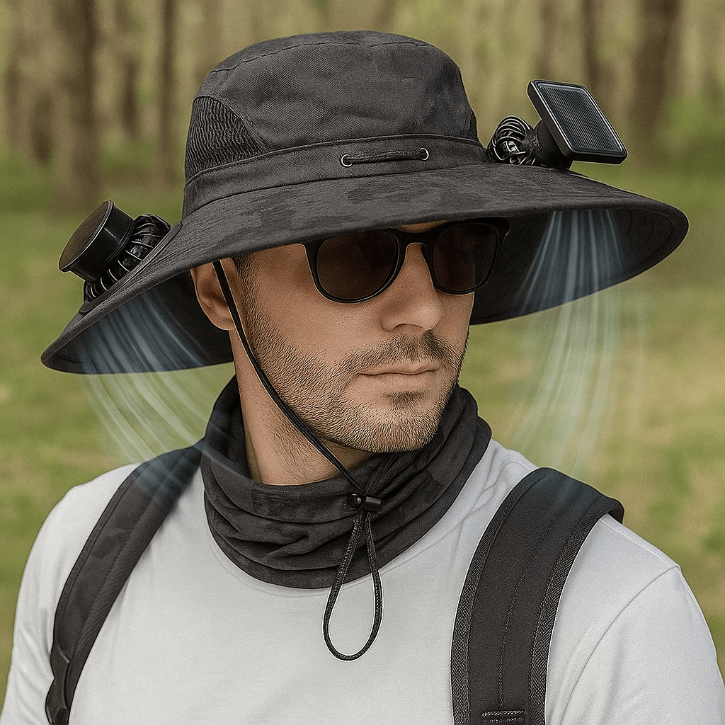 LITEGUEST Solar - Powered Fan Cooling Hat Dual - Fan Wide - Brim Protection - Angler's Pro Tackle & Outdoors