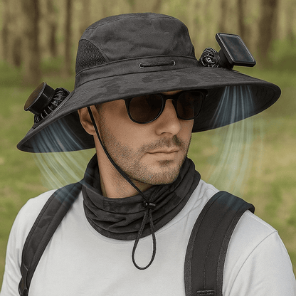 LITEGUEST Solar - Powered Fan Cooling Hat Dual - Fan Wide - Brim Protection - Angler's Pro Tackle & Outdoors
