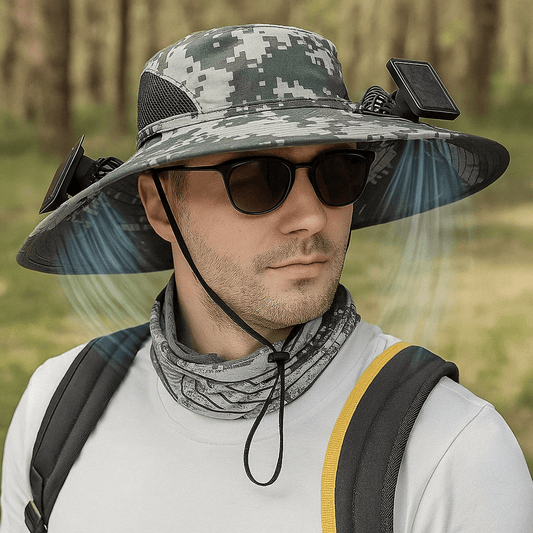 LITEGUEST Solar - Powered Fan Cooling Hat Dual - Fan Wide - Brim Protection - Angler's Pro Tackle & Outdoors