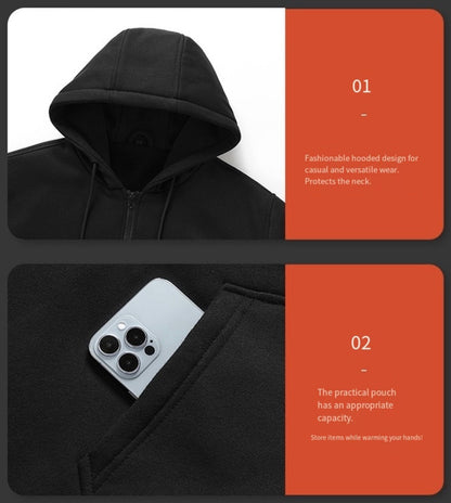 LITEGUEST USB Heated Hoodie 5 - Zone Heated Zip - up Hooded Sweatshirt - Angler's Pro Tackle & Outdoors