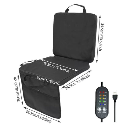 LITEGUEST USB Heated Stadium Seat Cushion Foldable Portable Chair Pad - Angler's Pro Tackle & Outdoors