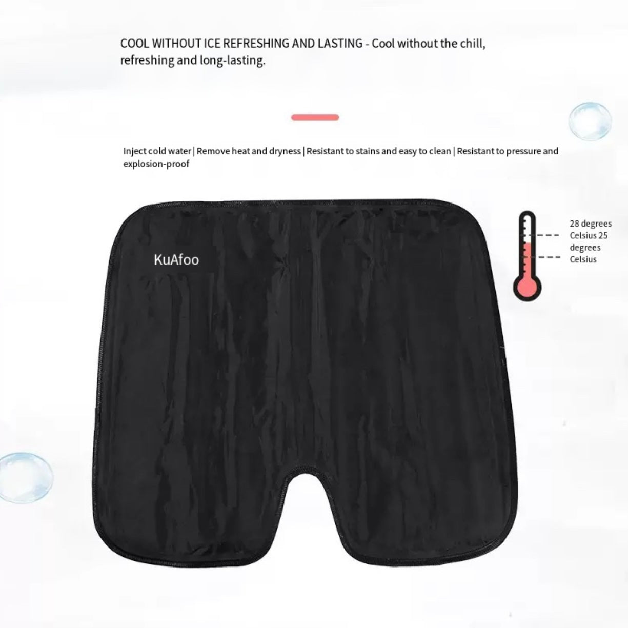 LITEGUEST Water Cooling Gel Seat Cushion Portable U - Shaped Pad - Angler's Pro Tackle & Outdoors
