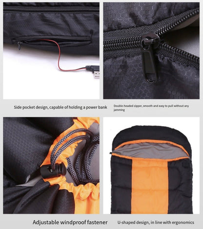 LITEGUEST Winter Heated Single Sleeping Bag 5V Electric Camping Gear - Angler's Pro Tackle & Outdoors