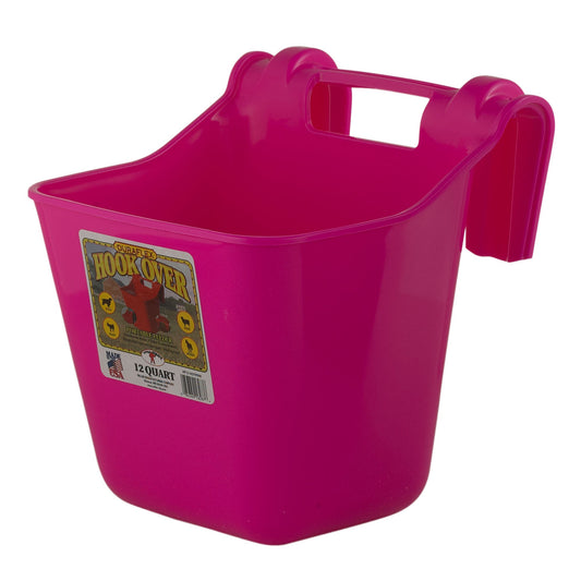 Little Giant 12 Quart Mountable Livestock Pet Hook Over Bucket Feeder, Hot Pink - Angler's Pro Tackle & Outdoors