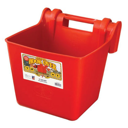 Little Giant 15 Quart Mountable Livestock & Pet Hook Over Bucket Feeder, Red - Angler's Pro Tackle & Outdoors