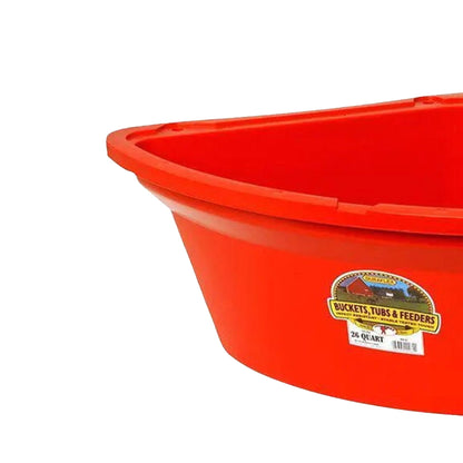 Little Giant 26 Quart Plastic Hanging Corner Livestock Animal Feeder Bucket, Red - Angler's Pro Tackle & Outdoors