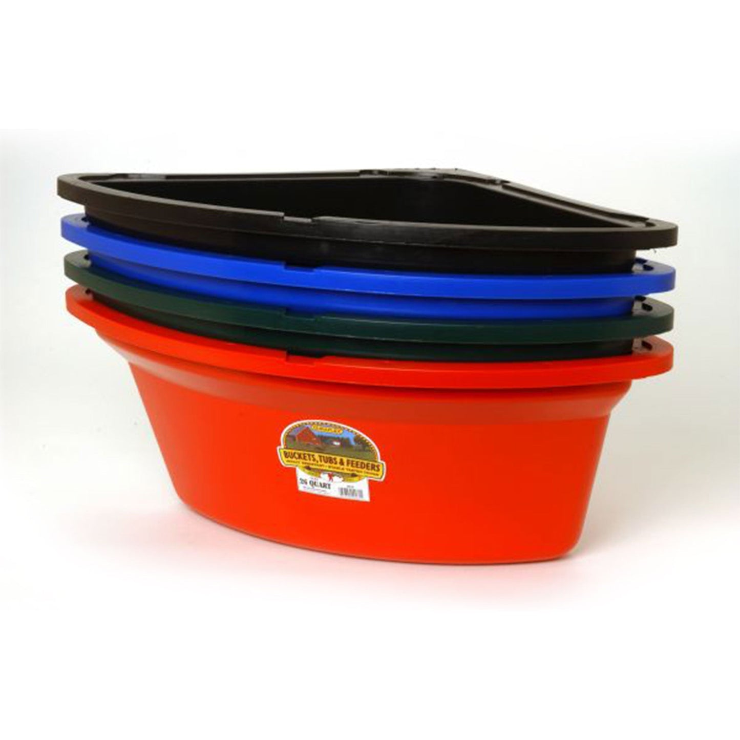 Little Giant 26 Quart Plastic Hanging Corner Livestock Animal Feeder Bucket, Red - Angler's Pro Tackle & Outdoors