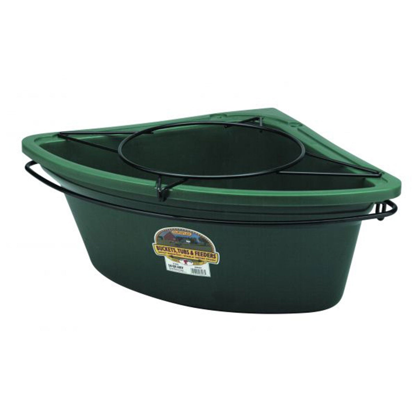 Little Giant 26 Quart Plastic Hanging Corner Livestock Feeder Bucket, Green - Angler's Pro Tackle & Outdoors