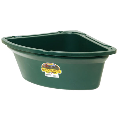 Little Giant 26 Quart Plastic Hanging Corner Livestock Feeder Bucket, Green - Angler's Pro Tackle & Outdoors