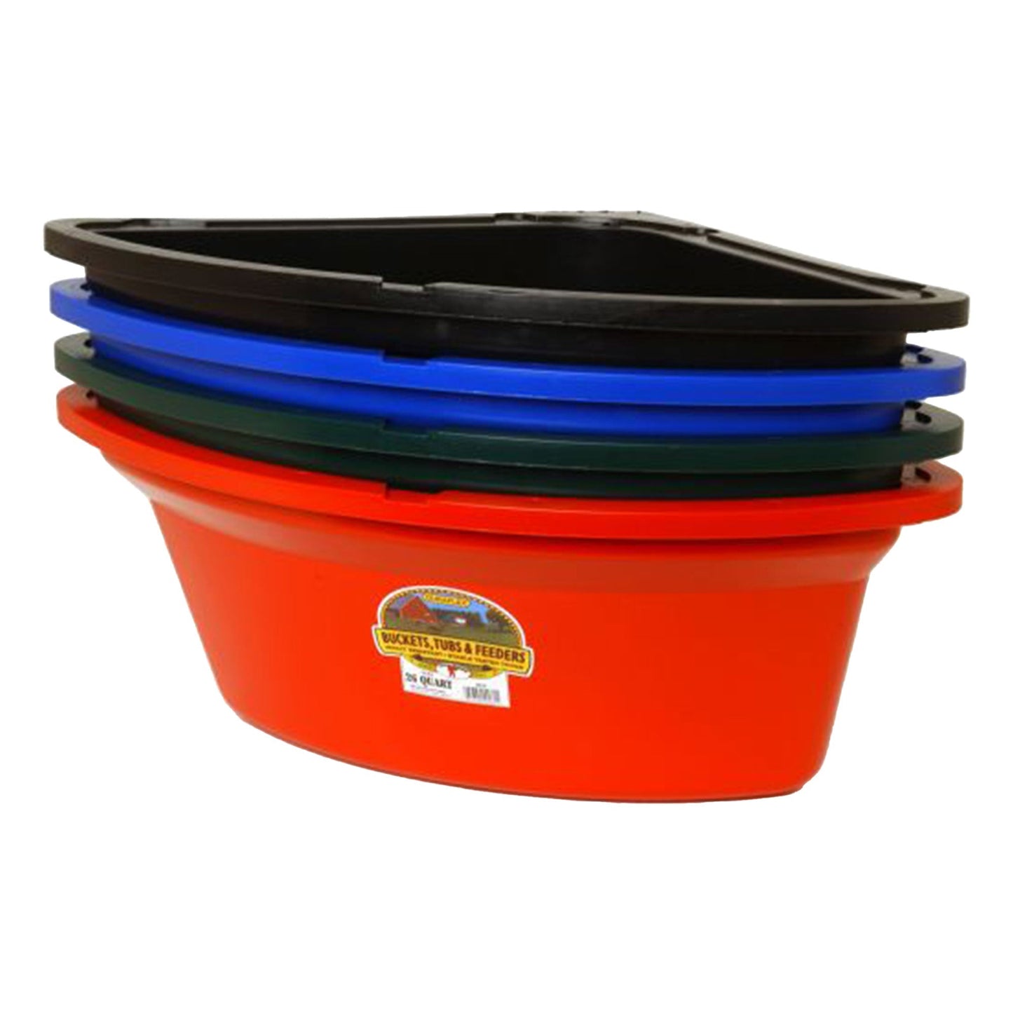 Little Giant 26 Quart Plastic Hanging Corner Livestock Feeder Bucket, Green - Angler's Pro Tackle & Outdoors