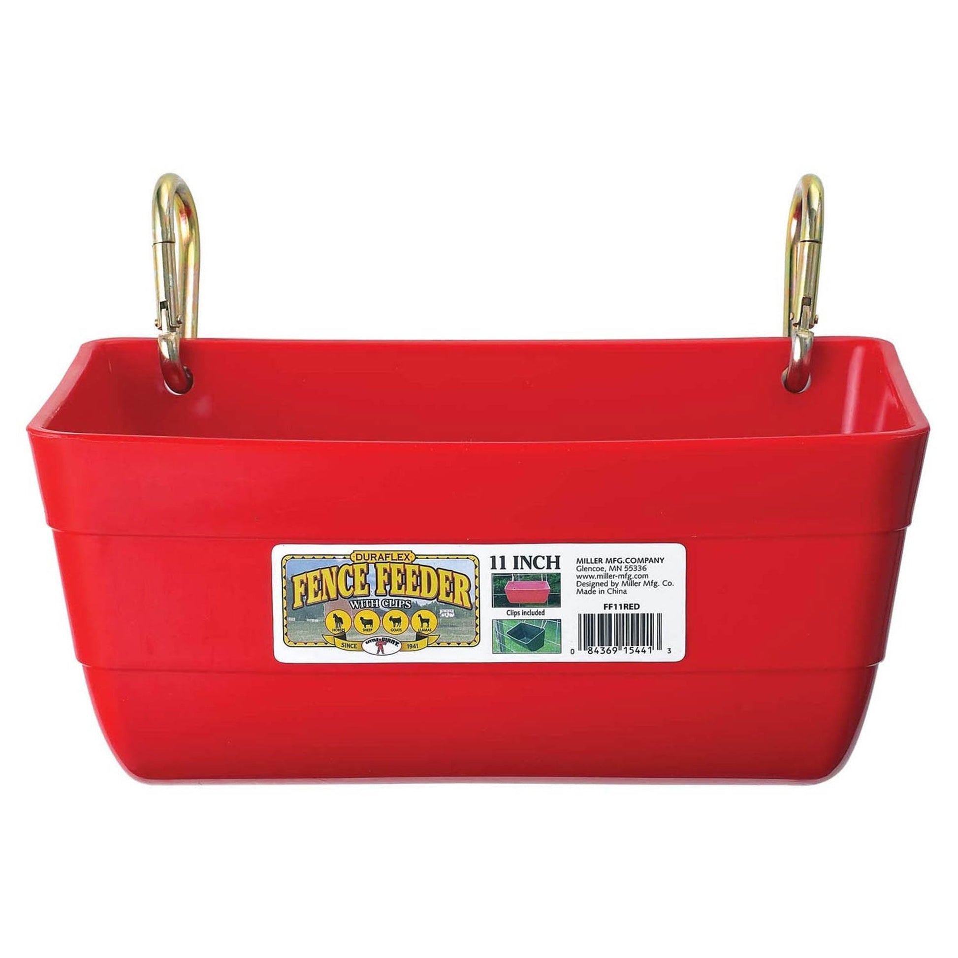 Little Giant 4.5 Quart Heavy Duty Feed Trough Bucket Fence Feeder, Red (6 Pack) - Angler's Pro Tackle & Outdoors