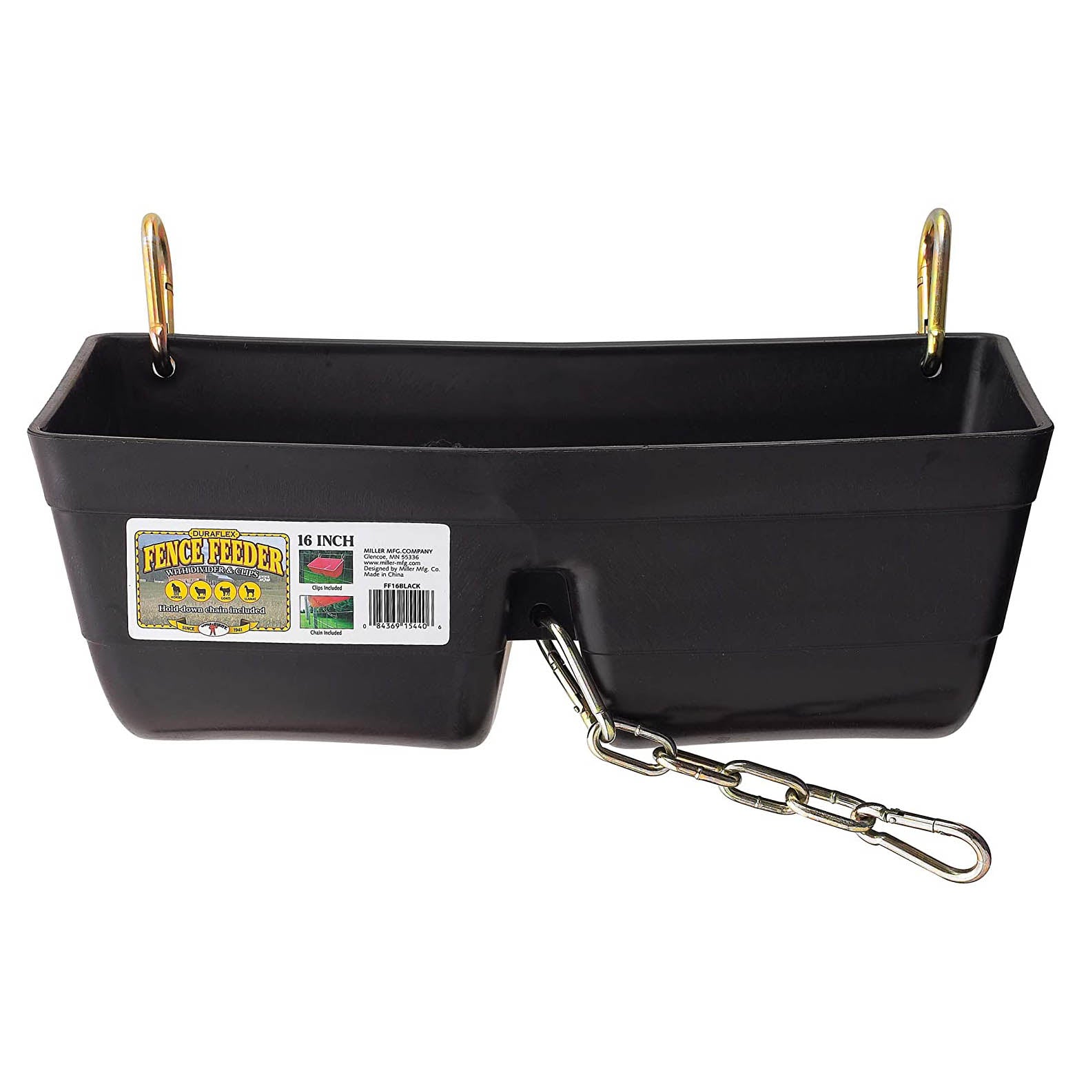 Little Giant 9 Quart Heavy Duty Feed Trough Bucket Fence Feeder, Black (4 Pack) - Angler's Pro Tackle & Outdoors