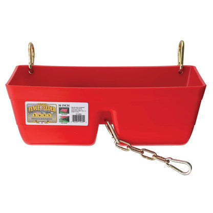 Little Giant 9 Quart Heavy Duty Feed Trough Bucket Fence Feeder, Red (2 Pack) - Angler's Pro Tackle & Outdoors