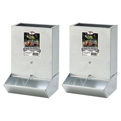 Little Giant BPF2 Mountable 2 Hole Baby Piglet Trough Feeder, 7 Pound (2 Pack) - Angler's Pro Tackle & Outdoors