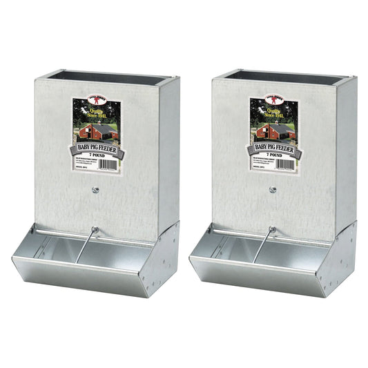 Little Giant BPF2 Mountable 2 Hole Baby Piglet Trough Feeder, 7 Pound (2 Pack) - Angler's Pro Tackle & Outdoors