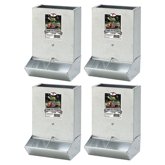 Little Giant BPF2 Mountable 2 Hole Baby Piglet Trough Feeder, 7 Pound (4 Pack) - Angler's Pro Tackle & Outdoors