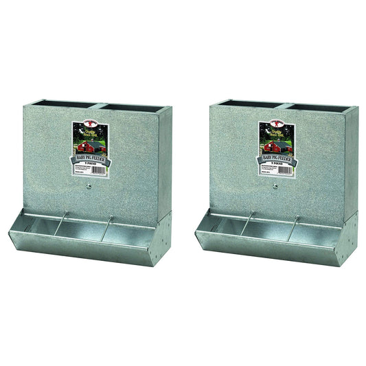 Little Giant BPF3 Mountable 3 Hole Baby Piglet Trough Feeder, 9 lb (2 Pack) - Angler's Pro Tackle & Outdoors