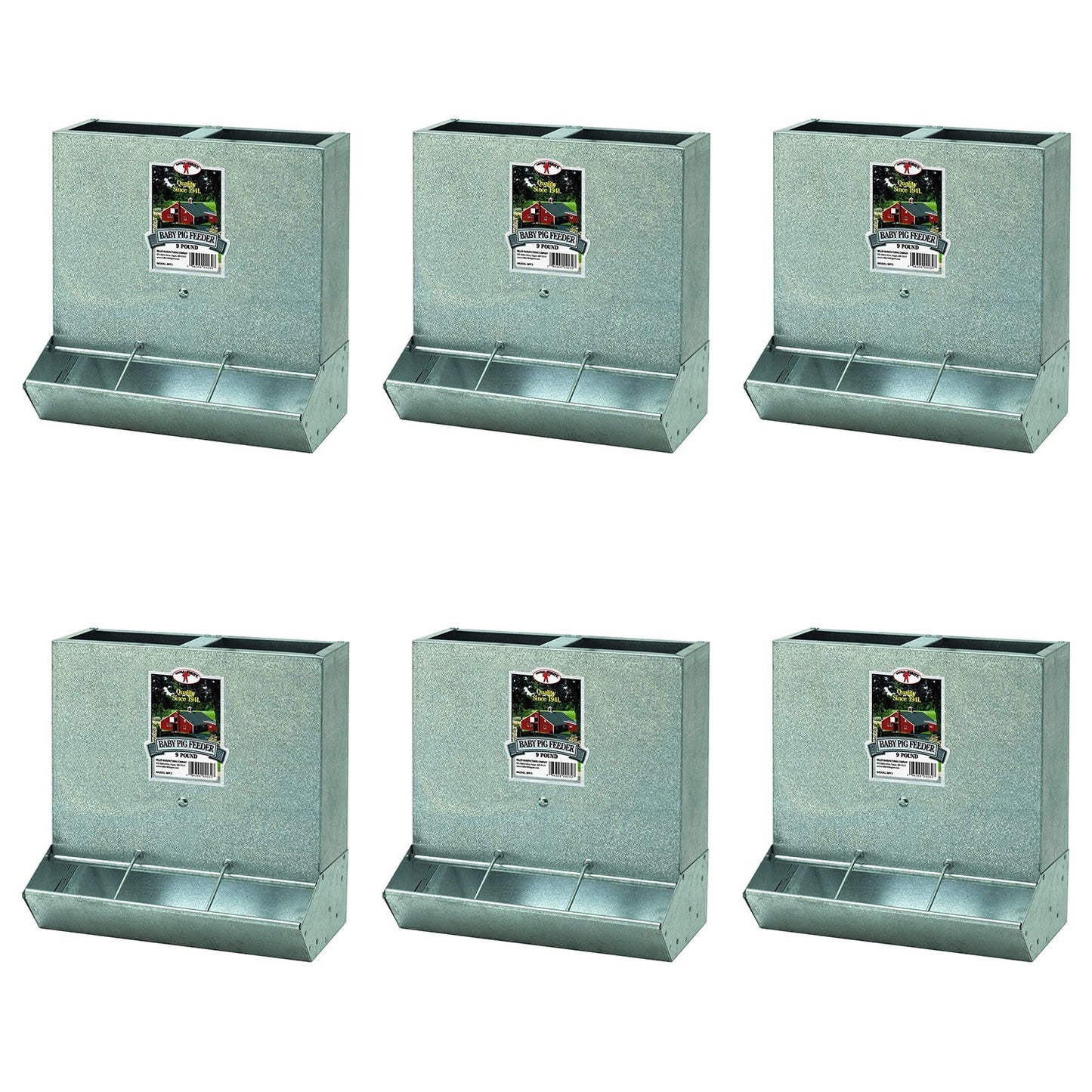 Little Giant BPF3 Mountable 3 Hole Baby Piglet Trough Feeder, 9 Pound (6 Pack) - Angler's Pro Tackle & Outdoors