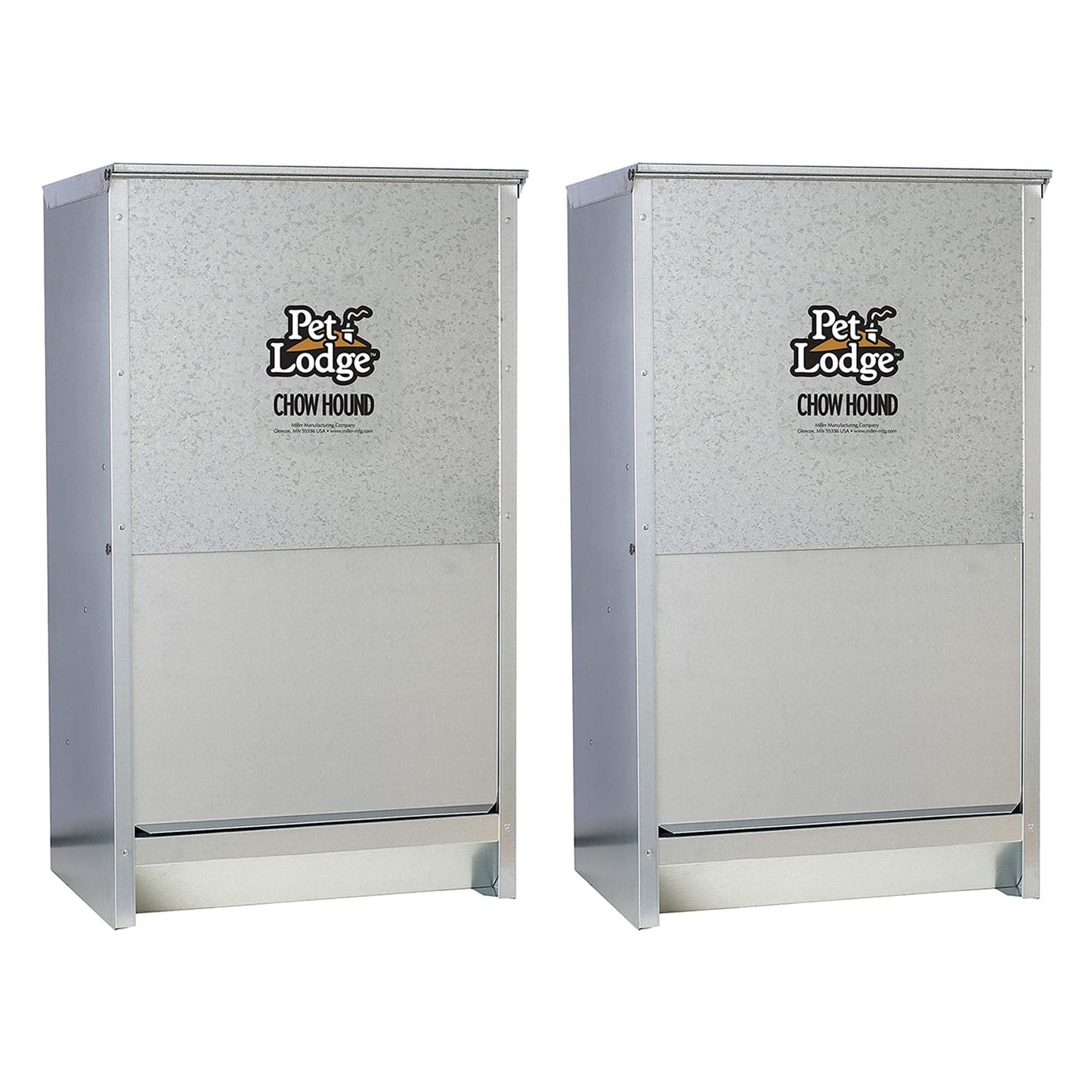 Little Giant Dry Food Automatic Steel 50 Pound Dog Feeder Chow Hound (2 Pack) - Angler's Pro Tackle & Outdoors