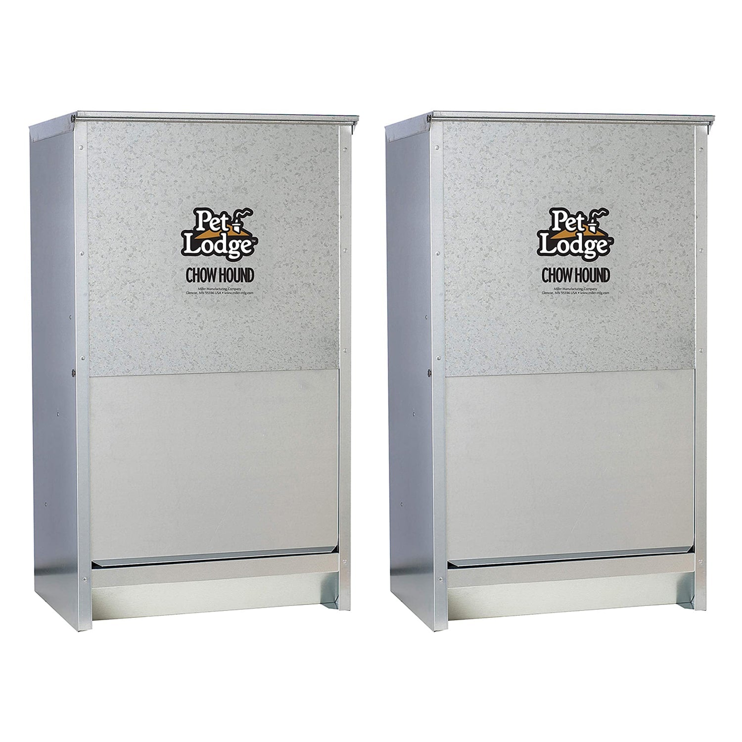 Little Giant Dry Food Automatic Steel 50 Pound Dog Feeder Chow Hound (2 Pack) - Angler's Pro Tackle & Outdoors