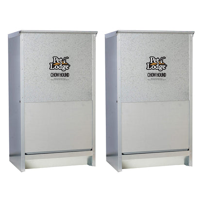 Little Giant Dry Food Automatic Steel 50 Pound Dog Feeder Chow Hound (2 Pack) - Angler's Pro Tackle & Outdoors