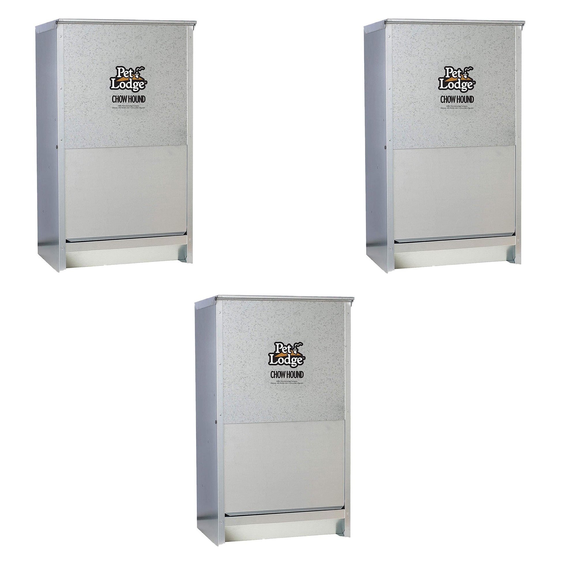 Little Giant Dry Food Automatic Steel 50 Pound Dog Feeder Chow Hound (3 Pack) - Angler's Pro Tackle & Outdoors