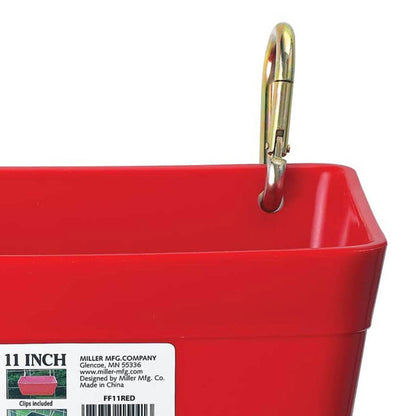 Little Giant FF11RED 4.5 Quart Heavy Duty Feed Trough Bucket Fence Feeder, Red - Angler's Pro Tackle & Outdoors