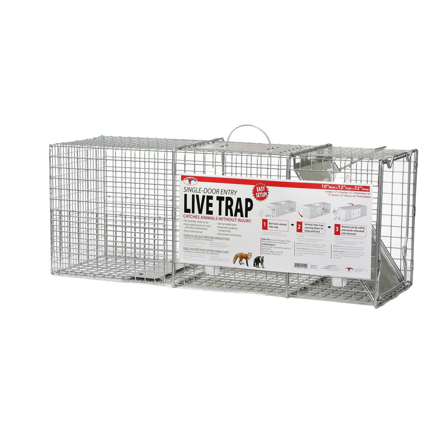 Little Giant Live Reinforced Animal Trap with Single Door Entry, 10 x 32 Inches - Angler's Pro Tackle & Outdoors