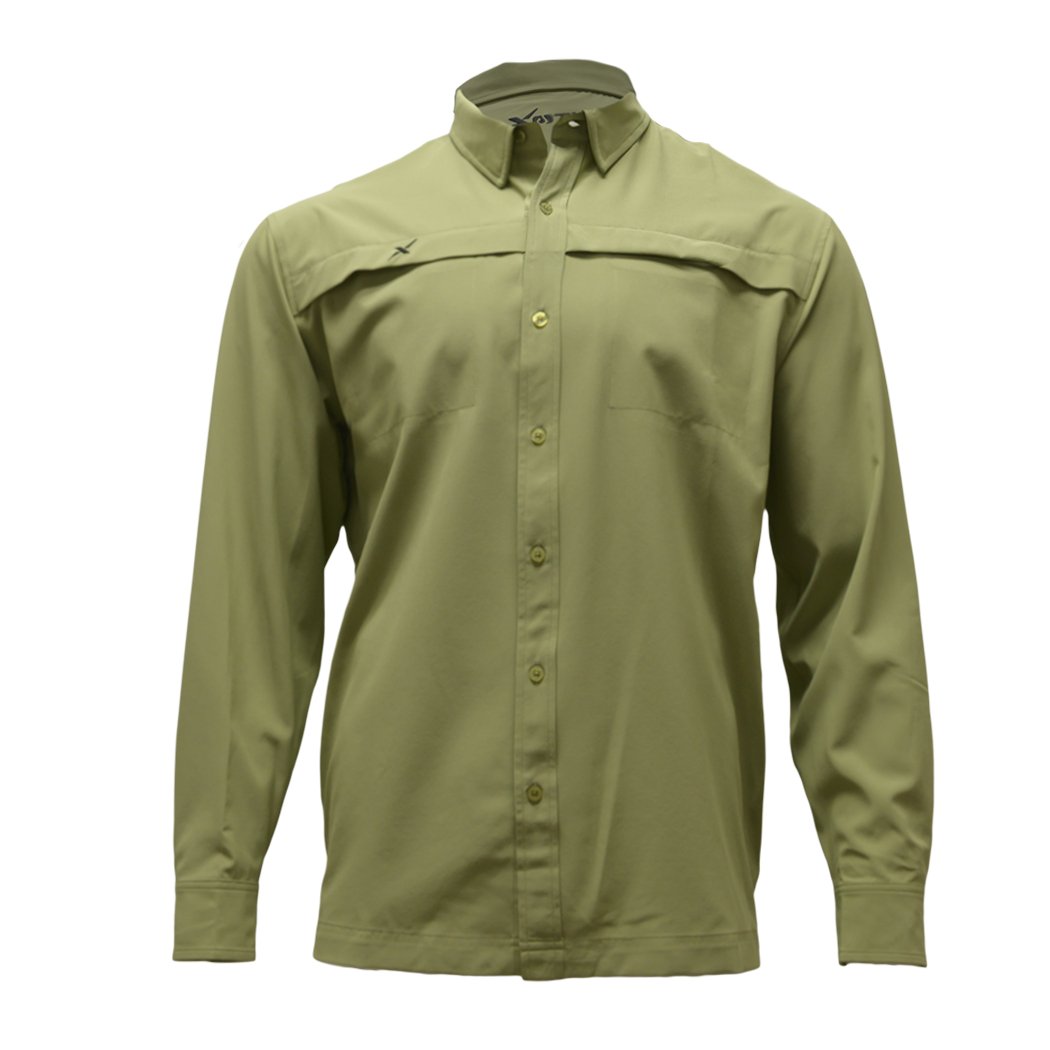 Xotic - Long Sleeve Solid Lifestyle Button Down w/ REPEL-X
