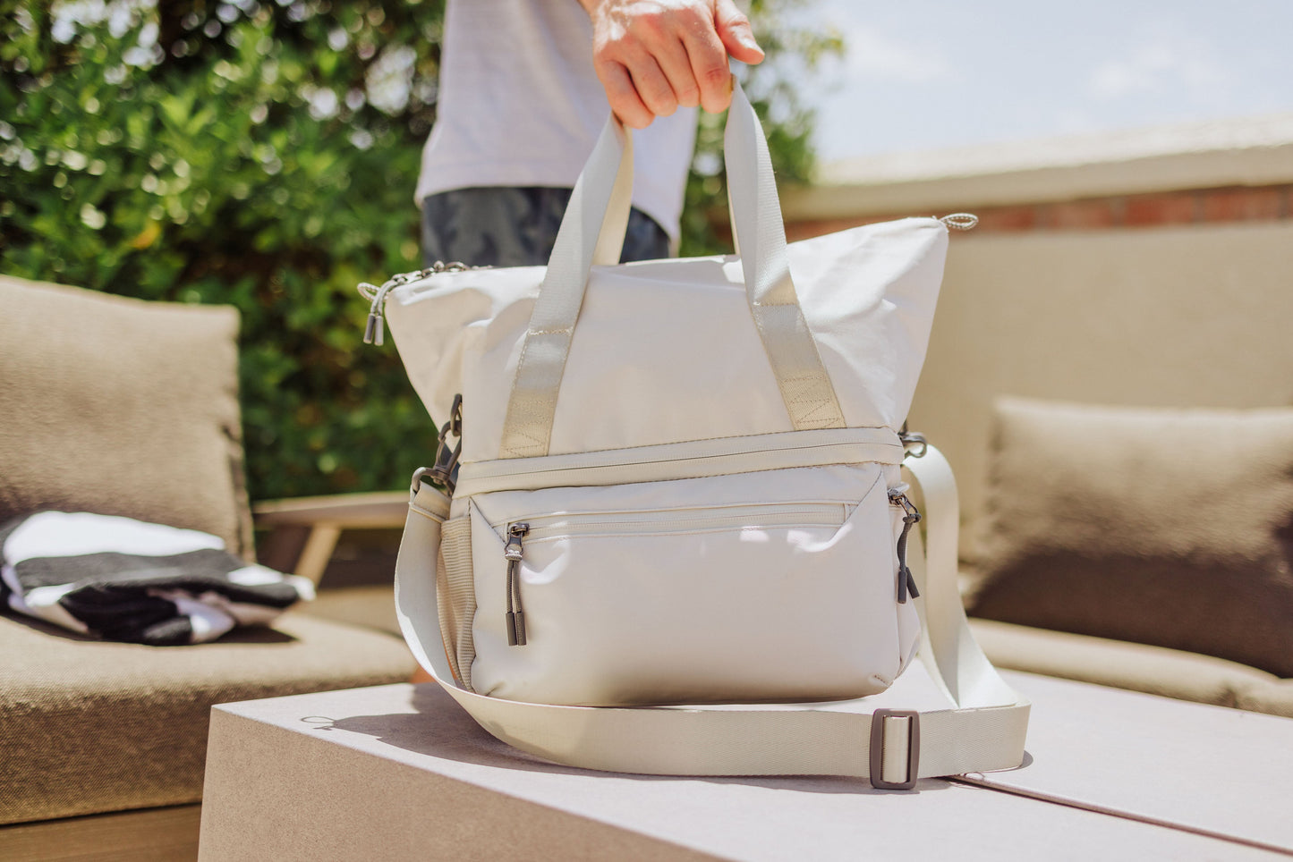 Picnic Time Tarana Recycled Lunch Bag Cooler with Utensils