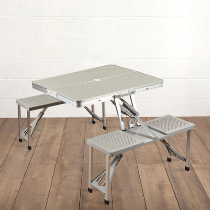Picnic Time  Aluminum Portable Picnic Table with Seats