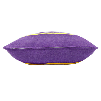 Campus Hammocks LSU Colors Striped Throw Pillow Cover