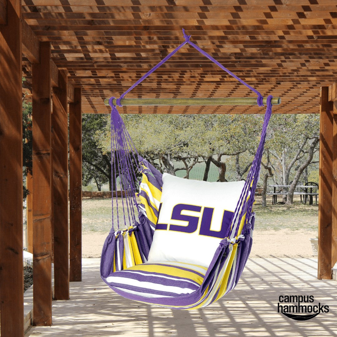 Campus Hammocks LSU Tigers Logo Hammock Chair Swing