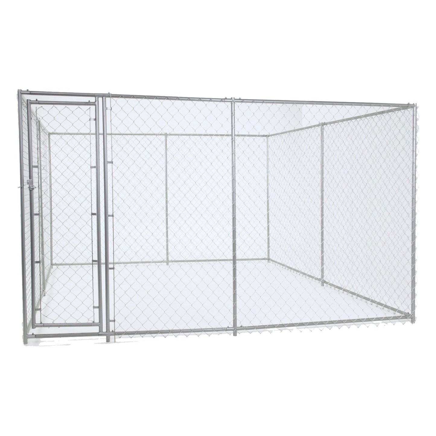 Lucky Dog 10' x 10' Chain Link Dog Kennel (2 Pack) & Waterproof Roof (2 Pack) - Angler's Pro Tackle & Outdoors