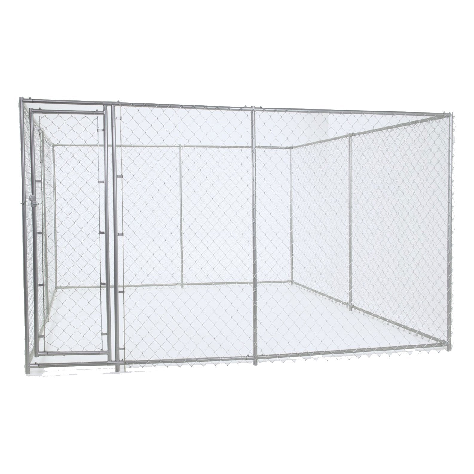 Lucky Dog 10' x 10' Chain Link Dog Kennel (2 Pack) & Waterproof Roof (2 Pack) - Angler's Pro Tackle & Outdoors