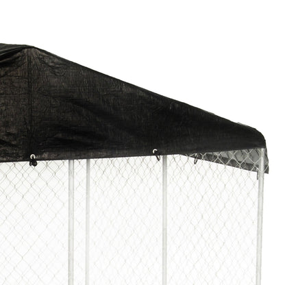 Lucky Dog 10' x 10' Chain Link Dog Kennel (2 Pack) & Waterproof Roof (2 Pack) - Angler's Pro Tackle & Outdoors