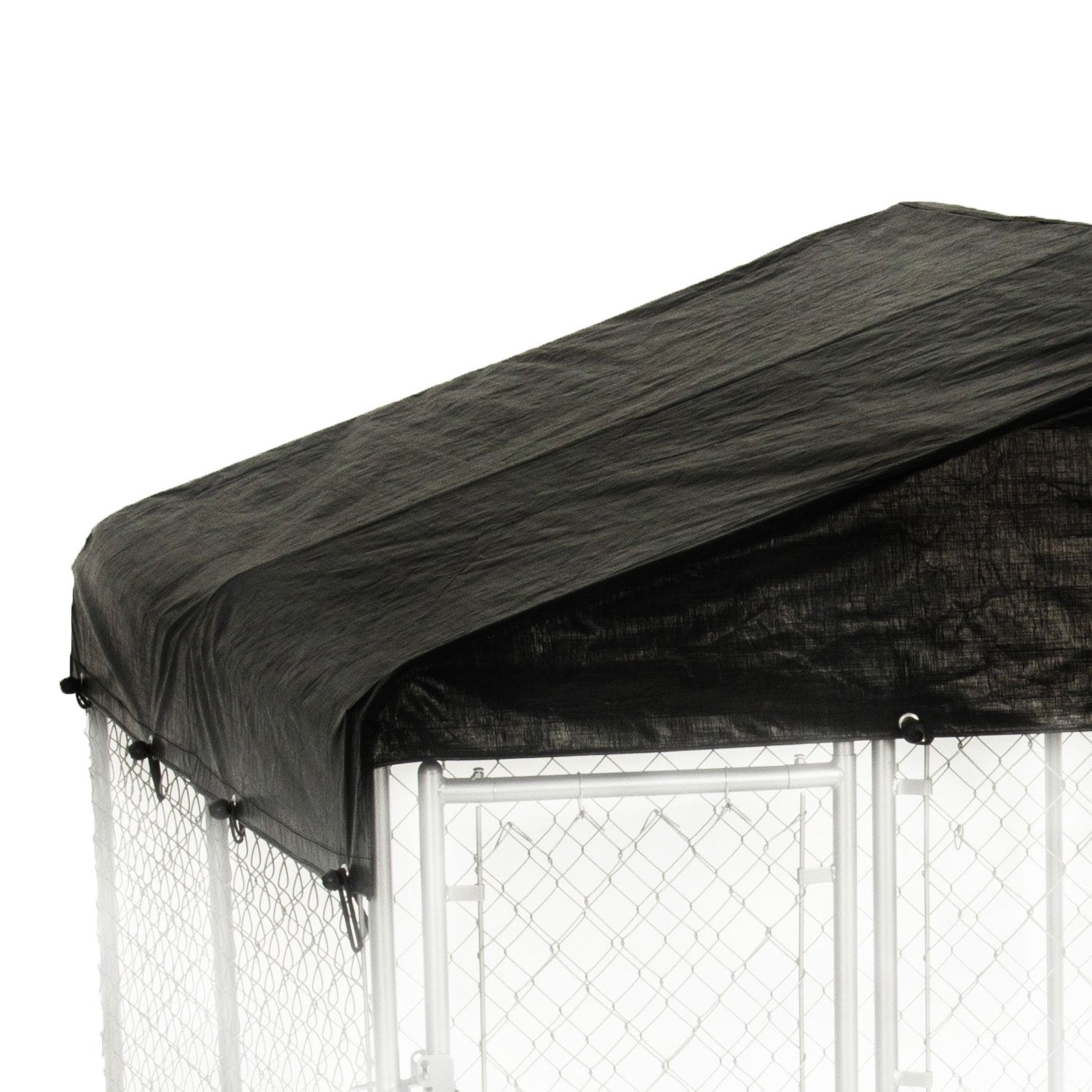 Lucky Dog 10' x 10' Chain Link Dog Kennel (2 Pack) & Waterproof Roof (2 Pack) - Angler's Pro Tackle & Outdoors