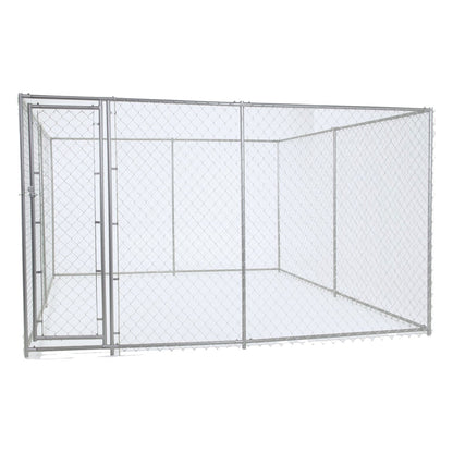 Lucky Dog 10' x 10' Chain Link Dog Kennel (2 Pack) & Waterproof Roof Cover - Angler's Pro Tackle & Outdoors