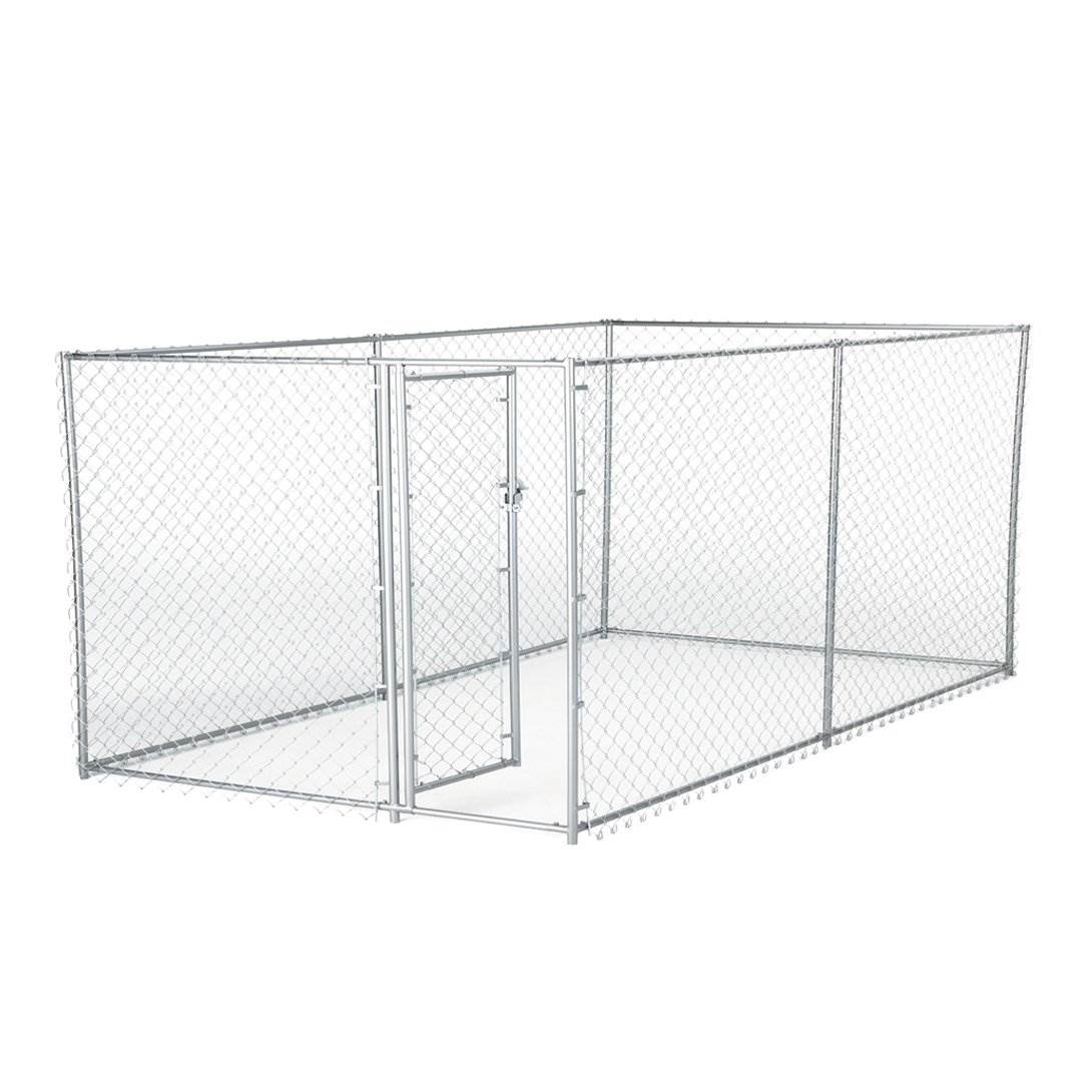 Lucky Dog 10 x 5 x 4 Foot Heavy Duty Outdoor Chain Link Kennel Enclosure (2 Pk) - Angler's Pro Tackle & Outdoors