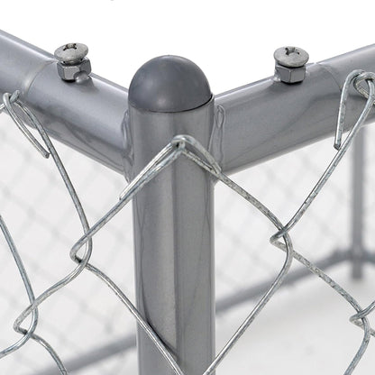 Lucky Dog 10' x 5' x 4' Heavy Duty Steel Outdoor Chain Link Dog Kennel Enclosure - Angler's Pro Tackle & Outdoors