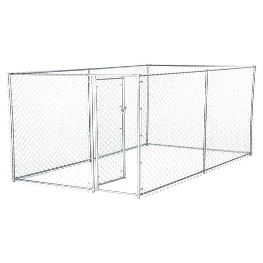 Lucky Dog 10' x 5' x 4' Heavy Duty Steel Outdoor Chain Link Dog Kennel Enclosure - Angler's Pro Tackle & Outdoors